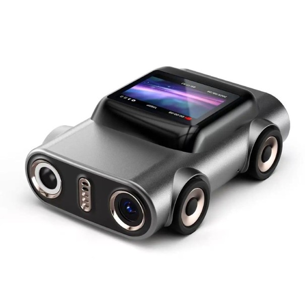Mini kamera ve tvaru autíčka na klíče 1080P HD s 1,0" displejem smyčkovým nahráváním záznamem zvuku a sériovým snímáním šedá