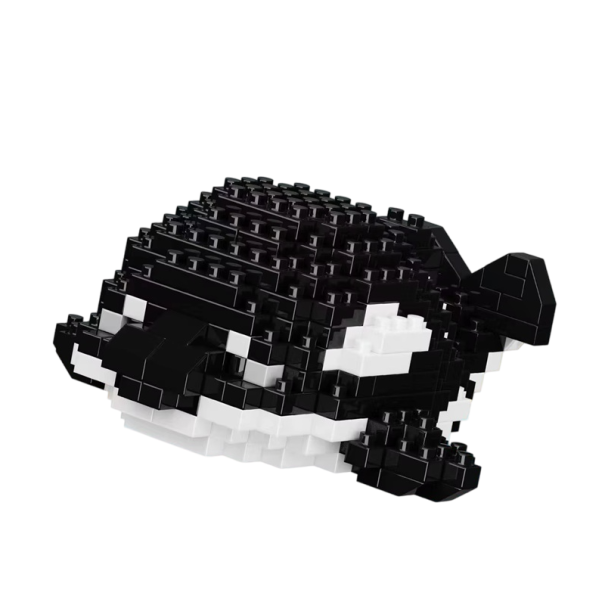 Mini kit de construction créatif Orque 8 x 8,5 x 3,5 cm Monde océanique sous-marin Blocs particulaires Modèle animal éducatif Petit 1