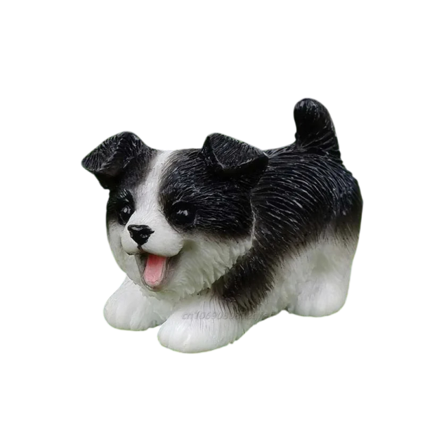 Mini koiranpentufiguuri Hartsi Koristeellinen koira diorama mikrosateen mallimaisema puisto puutarha figuurit koristeet 3