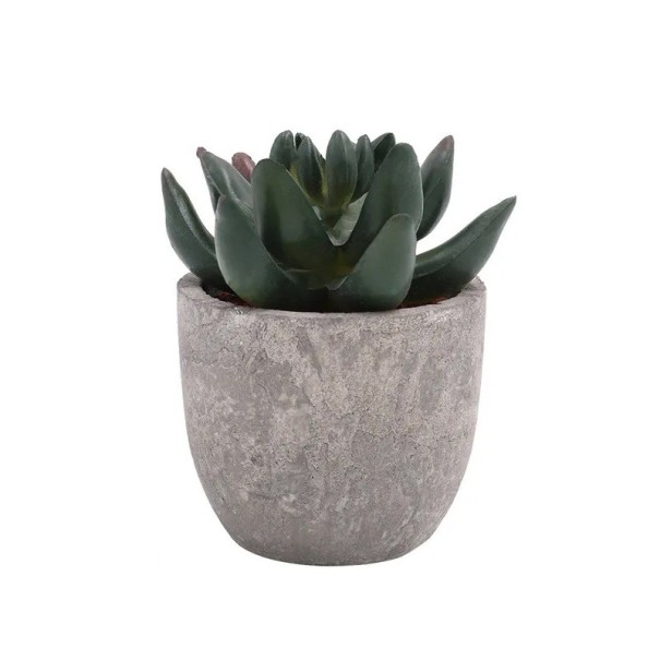 Mini kunstig aloe vera i potte 1 stk. falsk bonsaiplante simuleret træ borddekoration hjemmekontor havepynt 1