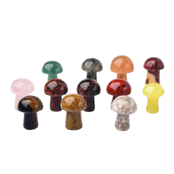 Mini Kwartshouwe steen 2 cm gepolijste kristal in de vorm van een schimmel decoratieve mineraal voor verzamelaars en interieur 1