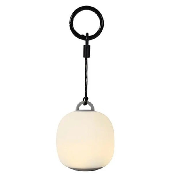 Mini lámpara de camping LED en forma de huevo 65 x 55 mm 900 mAh USB-C Pantalla de silicona Luz cálida y roja SOS Blanca 1