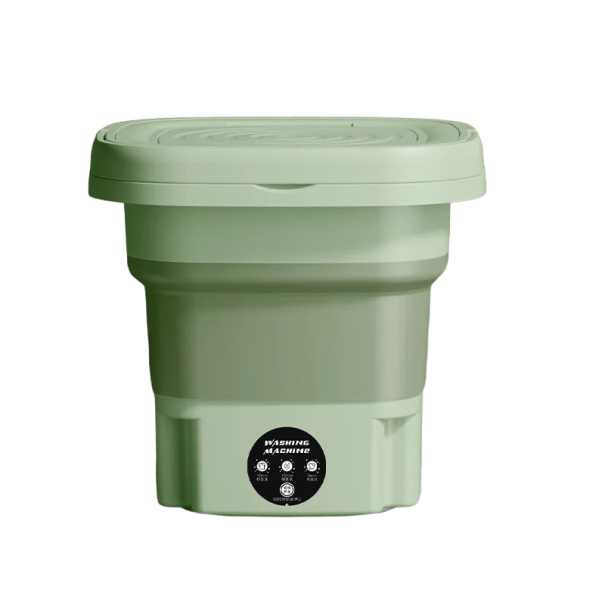 Mini lavadora plegable verde