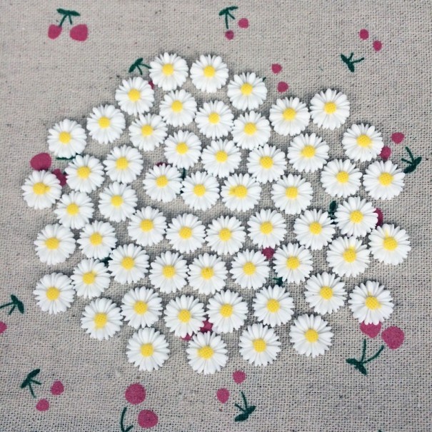 Mini marguerittdekoration 100 stk. 1