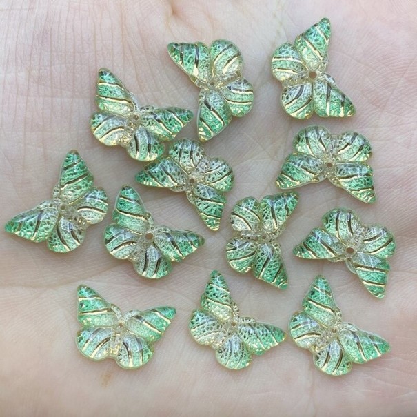 Mini mariposas decorativas 40 uds. verde