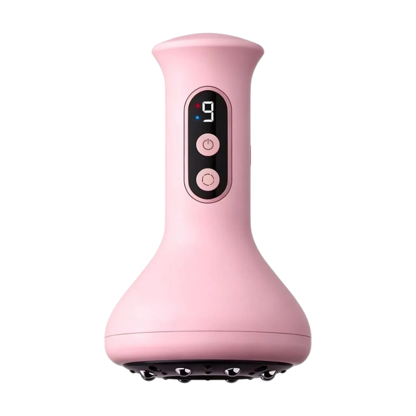 Mini masážní přístroj s 6 rychlostními režimy, USB nabíjení, tichý provoz, kompaktní přenosný masážník pro celé tělo růžová