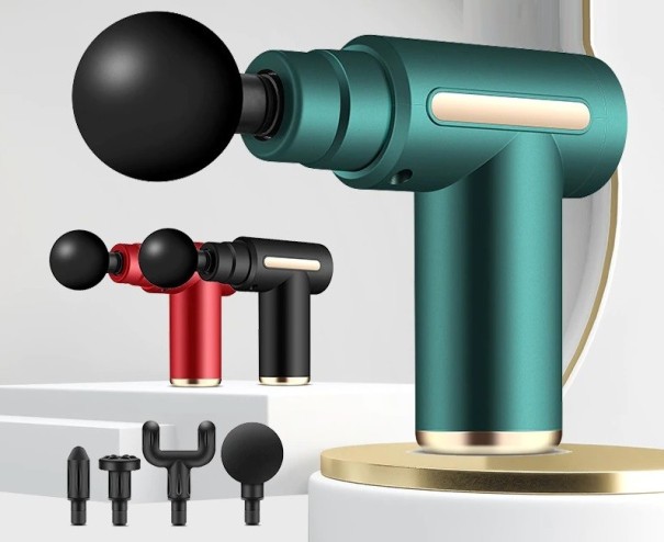 Mini-massagepistool met opzetstukken