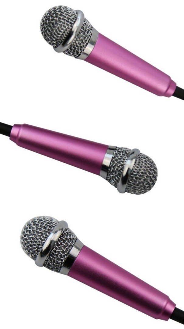 Mini micrófono con cable J2570 rosa