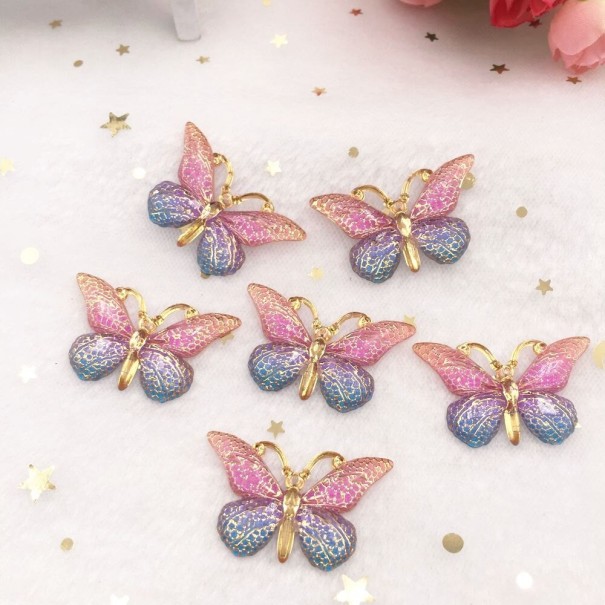 Mini motyl dekoracyjny 10 szt niebieski