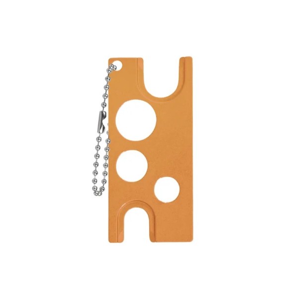 Mini nerezový otvírák lahviček 5,8 x 2,2 x 0,2 cm Odstraňovač zátek lepidel na řasy Otevírací nástroj 0,8–1,3 cm Kompaktní pomůcka oranžová