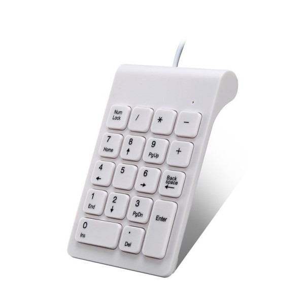 Mini numerická klávesnice bílá