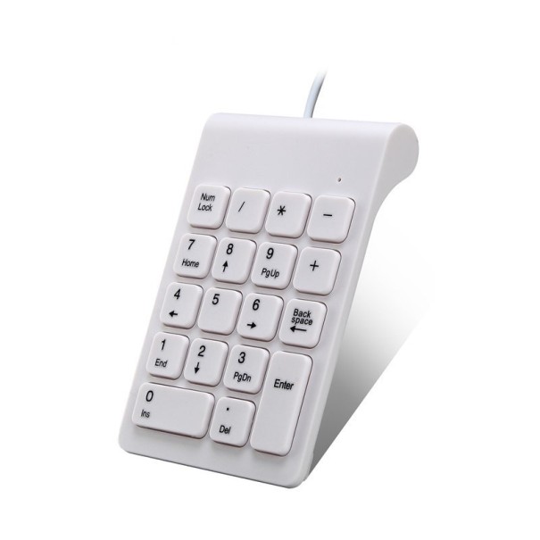 Mini numerisk tastatur hvid
