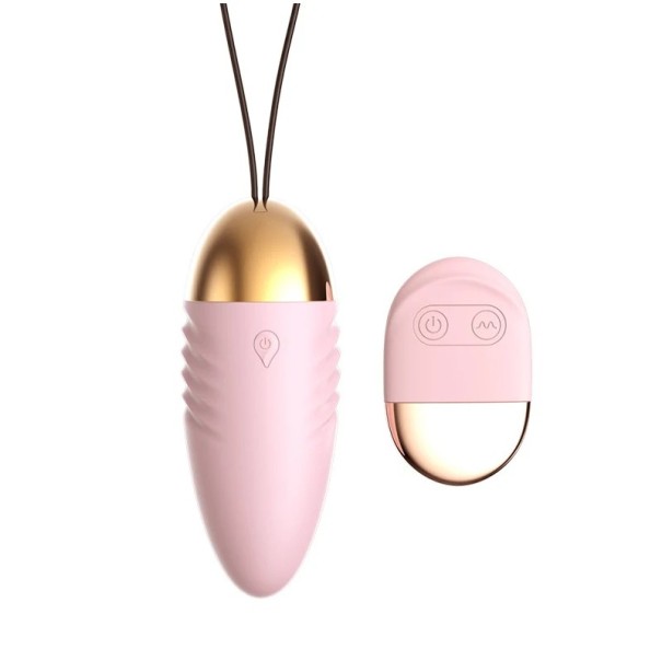 Mini œuf vibrant 7 cm avec 10 modes de vibration pour une stimulation intense de tout le corps, emballage discret rose