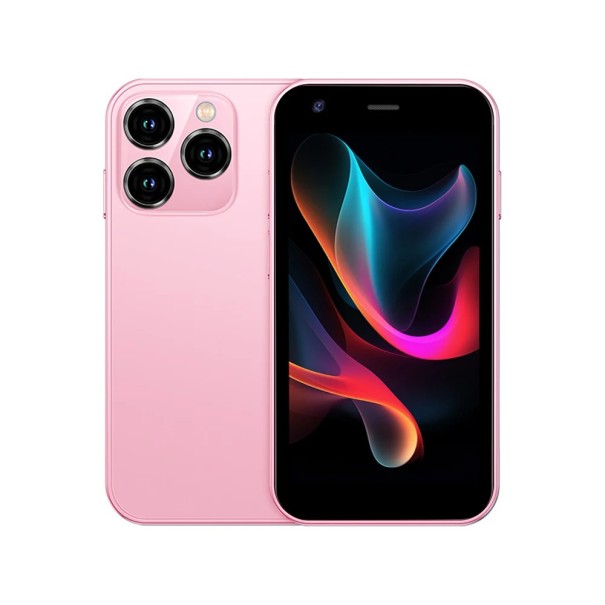 Mini okostelefon SERVO 15SE Android 8.1, 2GB RAM, 16GB ROM, 88,40x45,20mm, Kompakt mobil érintőképernyővel rózsaszín