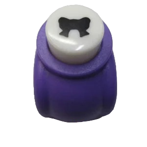 Mini pappersstans i form av en rosett. Stans som formar ett rosettmotiv till papper. Pappersstans för barn. Barnstans med rosett 3 x 2,5 x 3,2 cm. 1