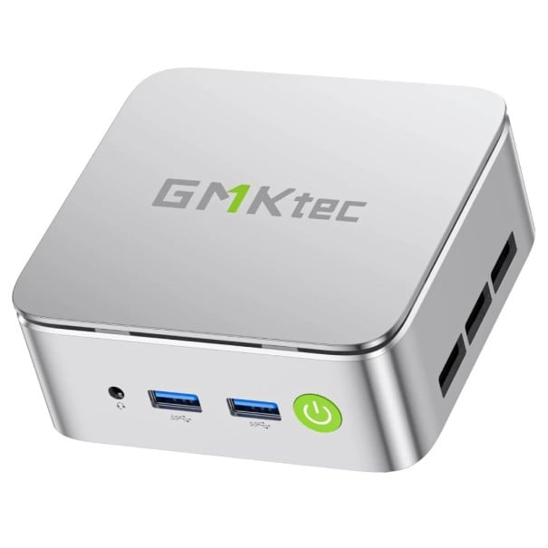 Mini PC GMKtec Nucbox G10 barebone sin RAM y SSD Ryzen 5 3500U Radeon Vega 8 triple pantalla 4K Wi-Fi 5 LAN 2,5 Gb/s plateado para oficina 1