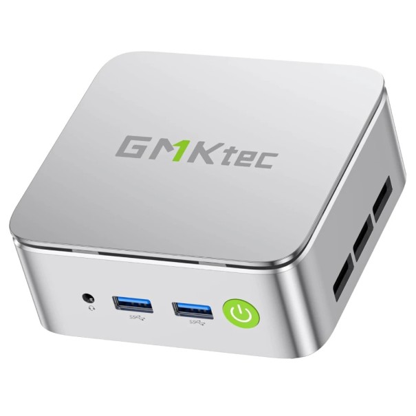 Mini PC GMKtec Nucbox G10 barebone without RAM and SSD Ryzen 5 3500U Radeon Vega 8 triple 4K display Wi-Fi 5 LAN 2.5 Gb/s silver for office 1