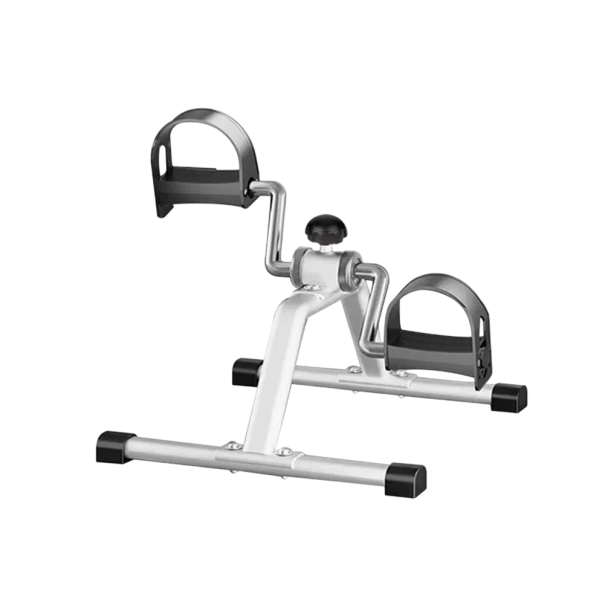 Mini pedaal fiets compact 52 × 40 × 29 cm staal + PP zilver zwart trainer voor voeten en handen voor thuis trainen 1