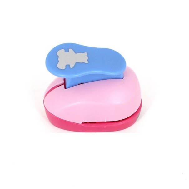 Mini-perforator in de vorm van een beertje Perforator om een berenmotief in papier te vormen Papierperforator voor kinderen Kinderperforator met een beertje 5 x 4,5 x 3 cm