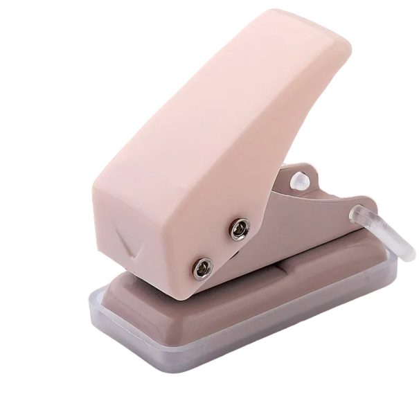 Mini perforatrice à papier à un trou Perforatrice portable petite pour papier Fourniture de bureau 5,3 x 2,4 x 2,7 cm rose