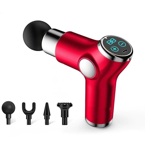 Mini pistola de massagem vermelho