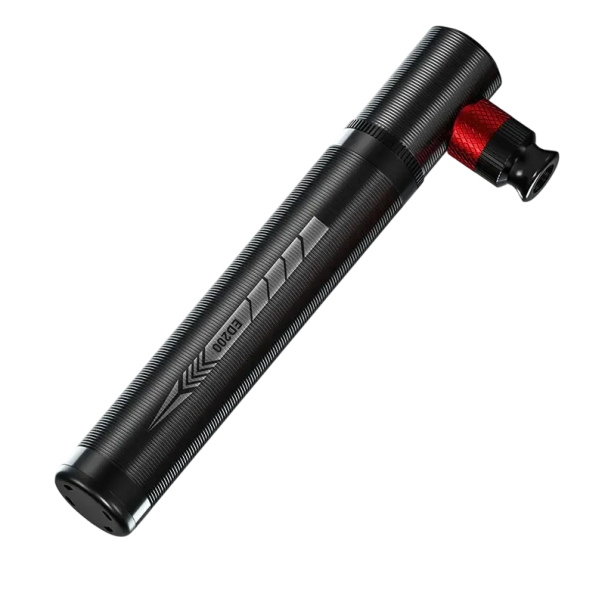 Mini pompe à vélo en alliage d'aluminium Pompe manuelle portable avec valve de conversion pour vélos de route et de montagne ainsi que pour les ballons noir