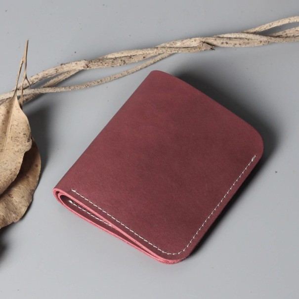 Mini portofel din piele pentru bărbați M636 burgundy