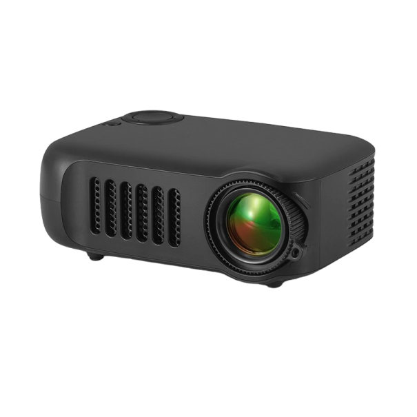 Mini projektor A2000 Prenosné domáce kino Kompaktný projektor LED projektor 13,5 x 9,7 x 5 cm 4K HDMI port čierna