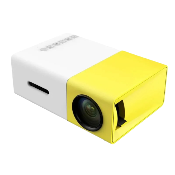 Mini Proyector YG300 Proyector Portátil de Cine en Casa Proyector Compacto Proyector LED Reproductor para el Hogar Puerto HDMI 13 x 8,5 x 4,5 cm amarillo