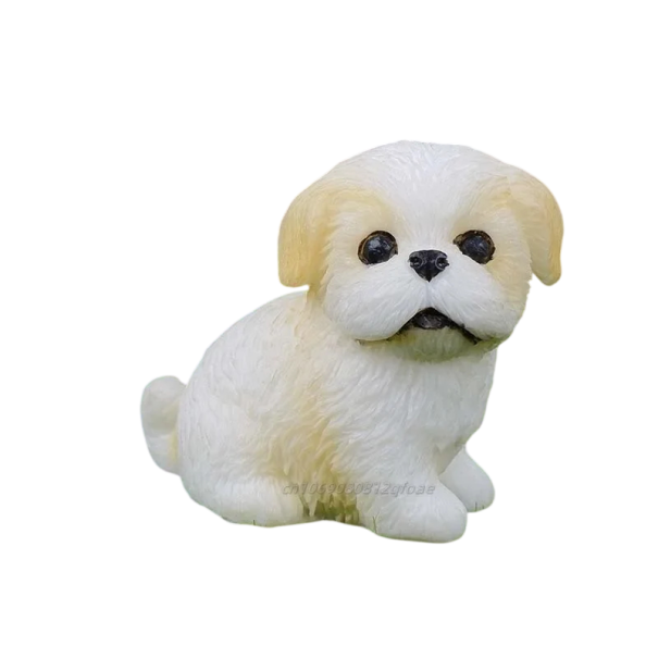 Mini Puppy Figurine Resin Decorative Dog for Dioramas Micro-World Model Landscape Park Garden Figurines Decoration 13