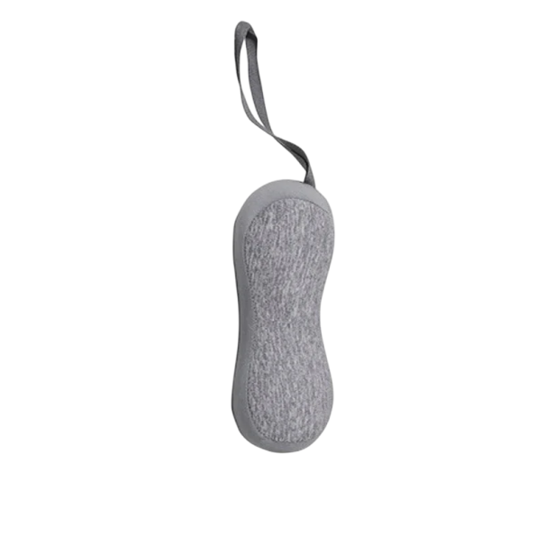 Mini-Reise-Nackenkissen, 19 x 11 cm, ergonomisches, weiches Reisekissen, Komfort für Autos, Flugzeuge, Züge, Nackenstütze grau