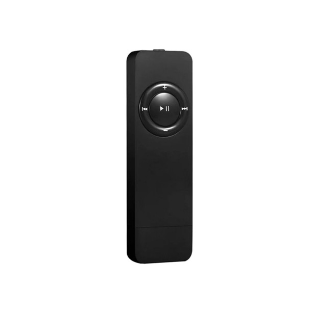 Mini reproductor MP3 USB con soporte para microSD de hasta 16 GB Reproductor de música portátil con carga USB 2.0 desde PC Diseño compacto y colorido negro