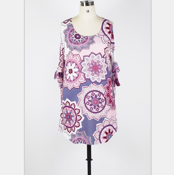 Mini rochie de damă cu fante - supradimensionată XL 2