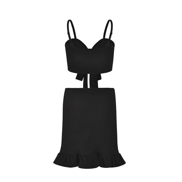 Mini rochie din două piese negru XS