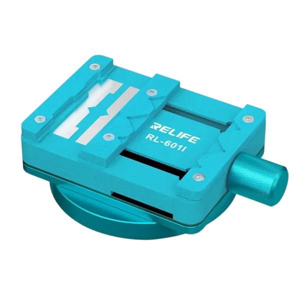 Mini rotační přípravek na základní desku 360° 62×81×24,6 mm hliníkový držák pro opravy čipů mobilních telefonů modrý 1