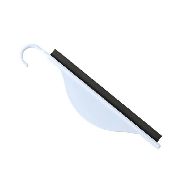 Mini silikonová škrabka na sklo a pracovní desku 19,7 × 4,5 cm černo bílá ruční stěrka na zrcadla a koupelnové povrchy 1