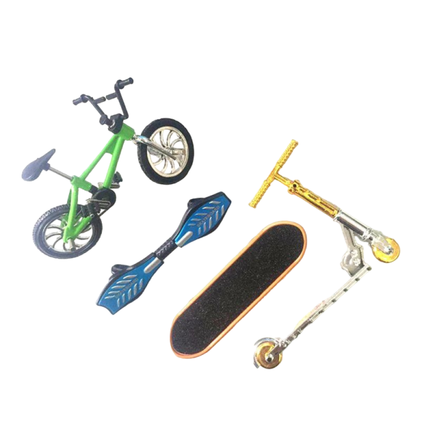 Mini Skateboard, Bike and Scooter Set 2