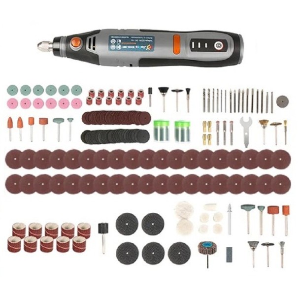 Mini smerigliatrice elettrica con accessori 361 pezzi Trapano elettrico 35 W 19,4 x 3,6 cm Micro smerigliatrice Penna per incisione 1