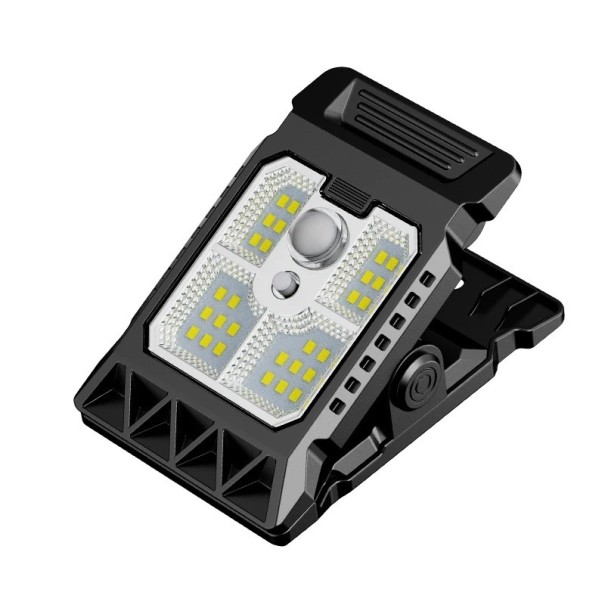 Mini solärklipplampa LED 11,2 × 7,6 cm PIR-sensor 3 lägen 5,5 V utomhusbelysning för staket vägg camping 1