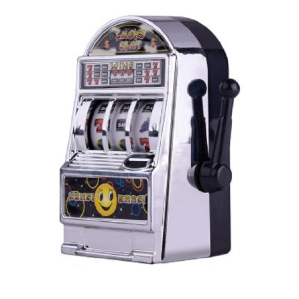 Mini spilleautomat sølv