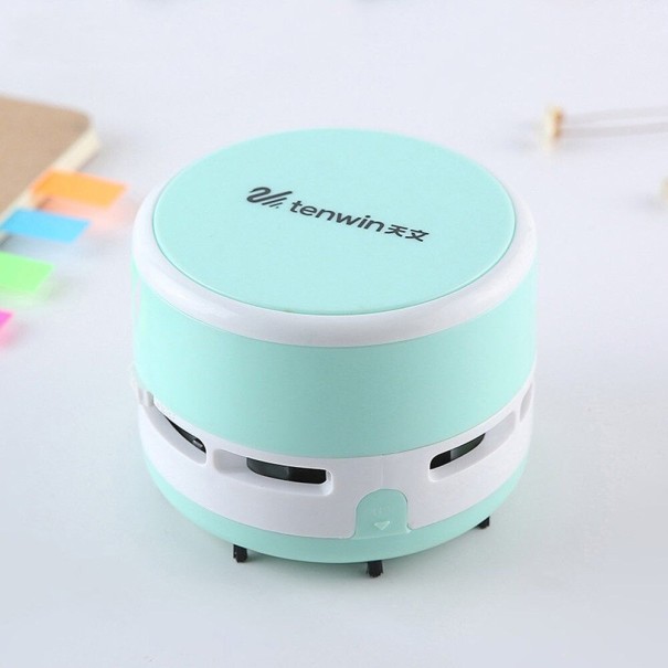 Mini-stofzuiger voor op het bureau turquoise