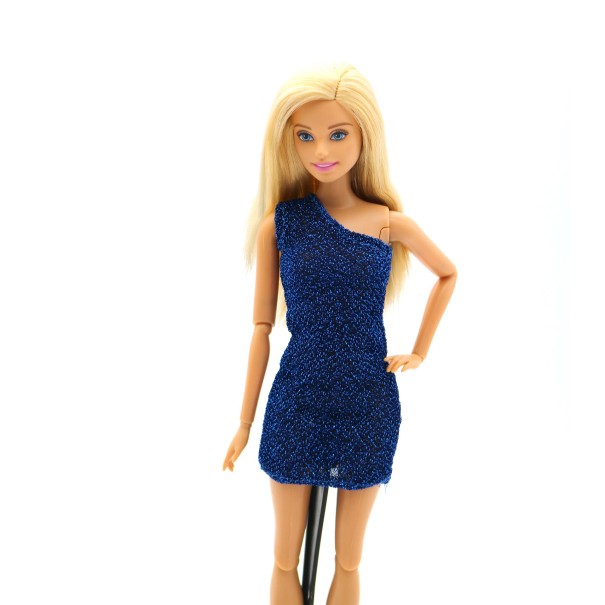 Mini sukienka dla Barbie A137 ciemnoniebieski