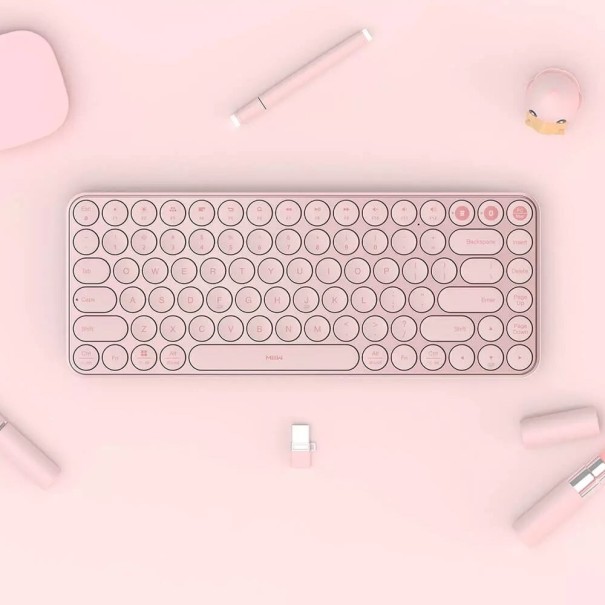 Mini teclado dual mode rosa