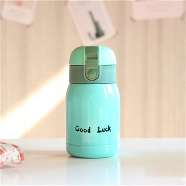 Mini termosz 200 ml felirattal türkiz