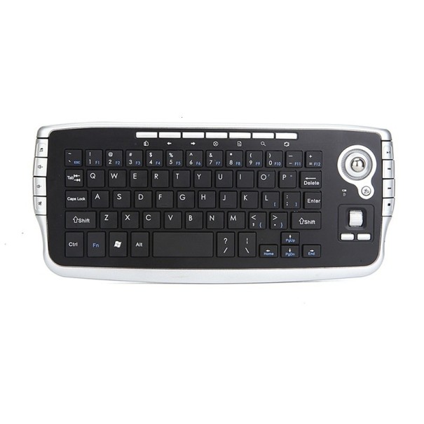 Mini trådløst tastatur med trackball sølv Mini trådløst tastatur med trackball sølv