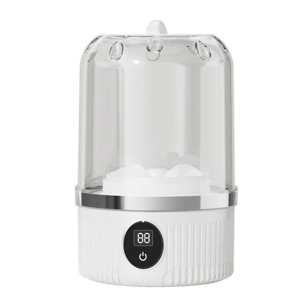 Mini tragbare Waschmaschine für kleine Kleidungsstücke und Unterwäsche kabellos 1000 U/min mit wiederaufladbarem Akku 3000 mAh weiß für Reisen und den Haushalt