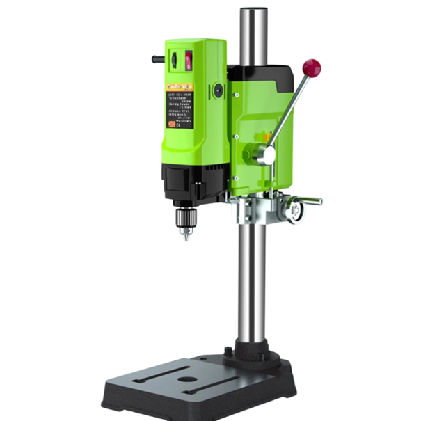 Mini trapano da tavolo 1050W 3–16 mm con regolazione continua della velocità 0–800/min Struttura in metallo Corsa di lavoro 6 cm Per forature precise in officina 1