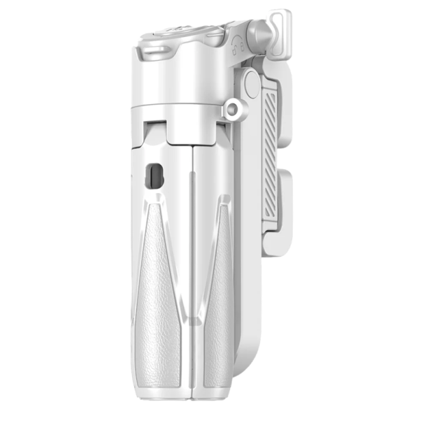Mini trepied telescopic Bluetooth și stick selfie 11,7-41,5 cm suport telefon portabil trepied pliabil multifuncțional cu telecomandă alb