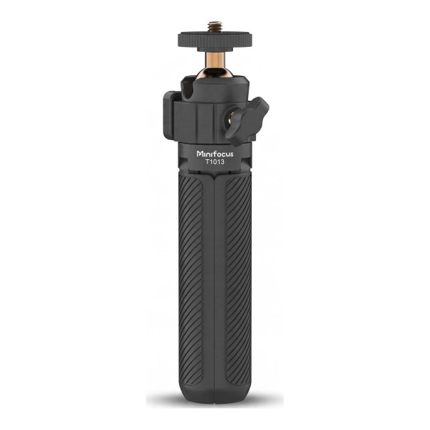 Mini trípode y palo para selfies 15–30 cm con cabezal esférico 360° Rosca de 1/4 de pulgada Capacidad de carga 2 kg Negro Para cámaras de acción 1