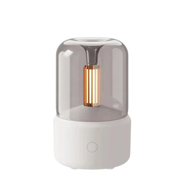 Mini USB aroma difuzér Zvlhčovač vzduchu s nočním světlem Přenosný tichý zvlhčovač do ložnice kanceláře bílá